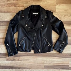 Real Leather Black Moto Jacket EUC XS/S
